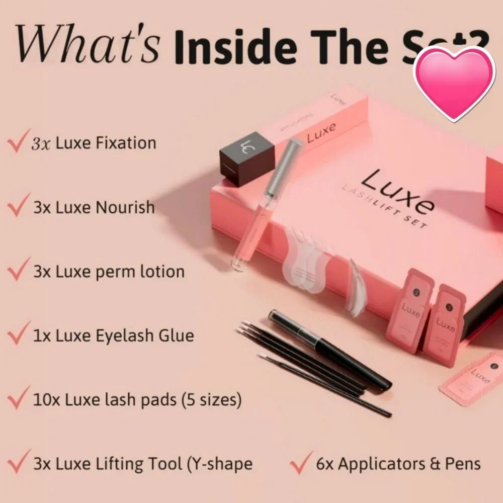 Luxe Lashlift Set ✦ Gentle Lash Lift Kit ✦ Strong Adhesive 8 Weeks Lift NWT